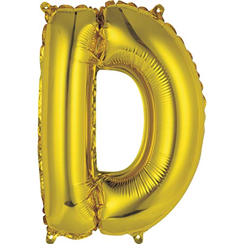Folien-Buchstaben-Luftballon - 35 cm - Buchstabe D Luftballon - Gold Folien-Buchstaben-Luftballon - 35 cm - Buchstabe D Luftballon - Gold von Unique Party