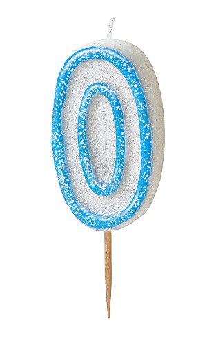 Unique Party Deko-Kerze/Kuchenkerze, mit Nummer, Glitzerdesign von Unique Party
