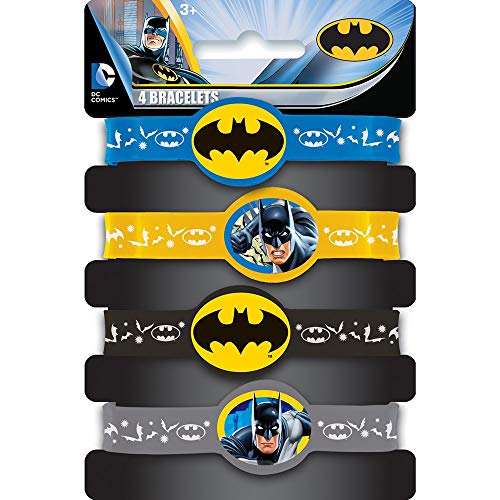 UNIQUE Batman-Armbänder Lizenzartikel 4 Stück bunt von Unique