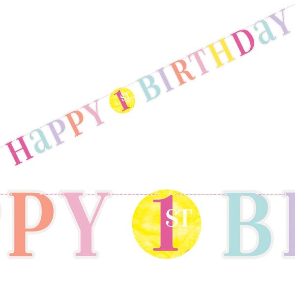 1. Geburtstag PINK DOTS Buchstabenkette, 1 Stk, 1,82m 1. Geburtstag PINK DOTS Buchstabenkette, 1 Stk, 1,82m von Unique