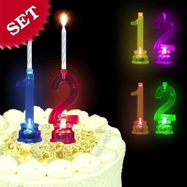 Blinkende Geburtstagszahl 12 von Unique