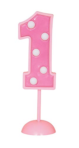 Blinkende Kuchendekoration - Zahl 1 - Rosa Blinkende Kuchendekoration - Zahl 1 - Rosa von Unique