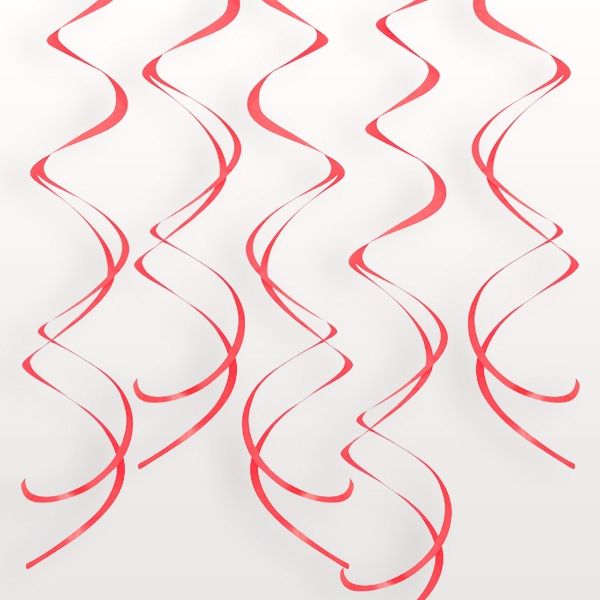 Deko-Spiralen in Rot, glänzende Kringel aus Kunststofffolie, 8 Stück Deko-Spiralen in Rot, glänzende Kringel aus Kunststofffolie, 8 Stück von Unique