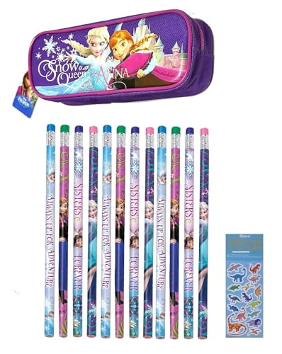 Disney Frozen 1 Stoffetui, Federmäppchen mit verschiedenen Designs und Farben und 12 Bleistifte in verschiedenen Designs und Farben Disney Frozen 1 Stoffetui, Federmäppchen mit verschiedenen Designs und Farben und 12 Bleistifte in verschiedenen Designs und Farben von Unique
