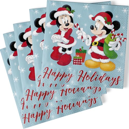 Disney Mickey & Minnie Servietten, Weihnachtsmotiv, 18 Stück Disney Mickey & Minnie Servietten, Weihnachtsmotiv, 18 Stück von Unique