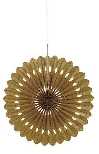 Fächerdekoration aus Seidenpapier - 40 cm - Gold Fächerdekoration aus Seidenpapier - 40 cm - Gold von Unique