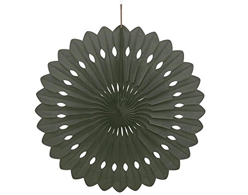 Fächerdekoration aus Seidenpapier - 40 cm - Schwarz Fächerdekoration aus Seidenpapier - 40 cm - Schwarz von Unique