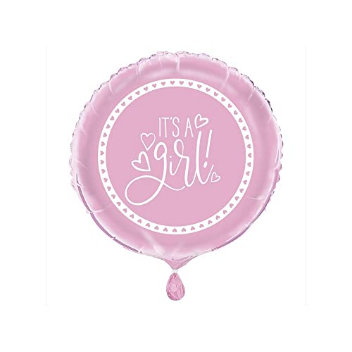 Folien-Babyparty-Luftballon - 45 cm - "It's A Girl!" - Design rosa Herzen Folien-Babyparty-Luftballon - 45 cm - "It's A Girl!" - Design rosa Herzen von Unique