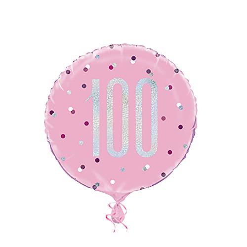 Folien-Geburtstags-Luftballon - 45 cm - 100. Geburtstag - Glitzer Schwarz & Silber Geburtstag Folien-Geburtstags-Luftballon - 45 cm - 100. Geburtstag - Glitzer Schwarz & Silber Geburtstag von Unique