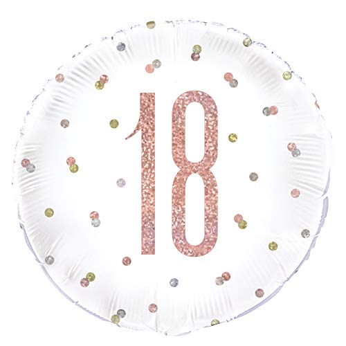 Folien-Geburtstags-Luftballon - 45 cm - 18. Geburtstag - Glitzer-Roségold-Geburtstag Folien-Geburtstags-Luftballon - 45 cm - 18. Geburtstag - Glitzer-Roségold-Geburtstag von Unique