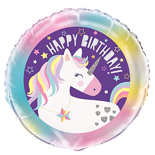 Folien-Geburtstags-Luftballon - 45 cm - Einhorn-Party Folien-Geburtstags-Luftballon - 45 cm - Einhorn-Party von Unique