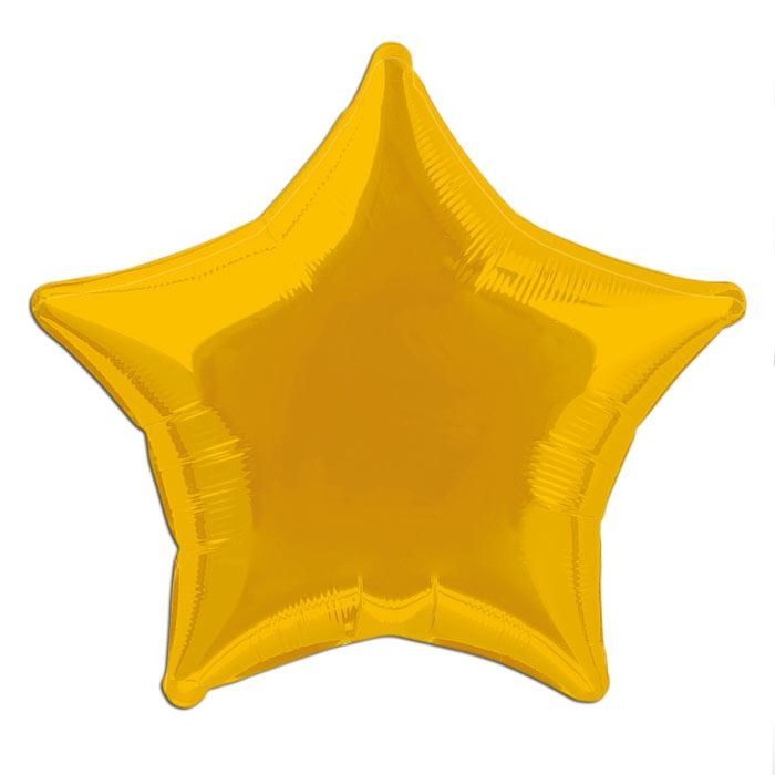 Folienballon golden als Stern 45cm, metallisch glänzender Heliumballon Folienballon golden als Stern 45cm, metallisch glänzender Heliumballon von Unique