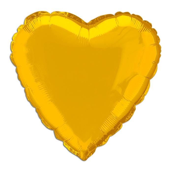 Folienballon goldenes Herz, 35cm für Goldkinder zum besonderen Jubiläum Folienballon goldenes Herz, 35cm für Goldkinder zum besonderen Jubiläum von Unique