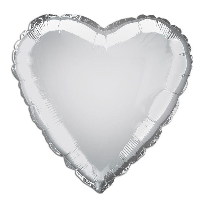 Folienballon herzförmig in Silber, ideal für Silberne Hochzeit, 35 cm Folienballon herzförmig in Silber, ideal für Silberne Hochzeit, 35 cm von Unique