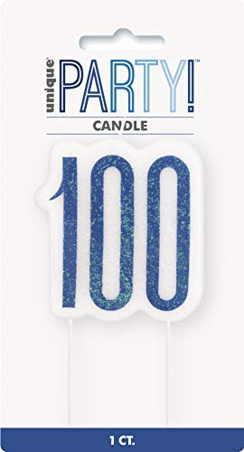 Kerze zum 100. Geburtstag - Glitzer Blau & Silber Geburtstag Kerze zum 100. Geburtstag - Glitzer Blau & Silber Geburtstag von Unique