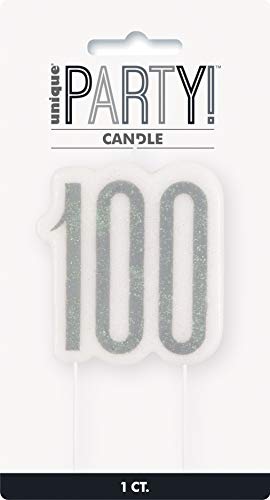 Kerze zum 100. Geburtstag - Glitzer Schwarz & Silber Geburtstag Kerze zum 100. Geburtstag - Glitzer Schwarz & Silber Geburtstag von Unique