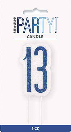 Kerze zum 13. Geburtstag - Glitzer Blau & Silber Geburtstag Kerze zum 13. Geburtstag - Glitzer Blau & Silber Geburtstag von Unique