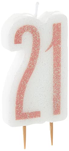 Kerze zum 21. Geburtstag - Glitzer-Roségold-Geburtstag Kerze zum 21. Geburtstag - Glitzer-Roségold-Geburtstag von Unique