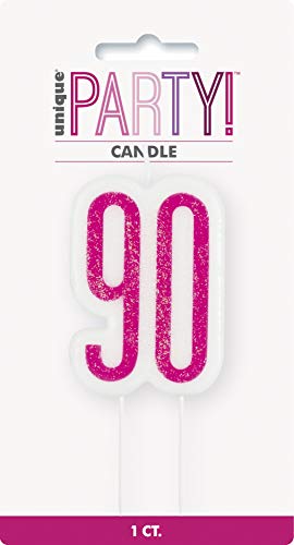 Kerze zum 90. Geburtstag - Glitzer Rosa & Silber Geburtstag Kerze zum 90. Geburtstag - Glitzer Rosa & Silber Geburtstag von Unique