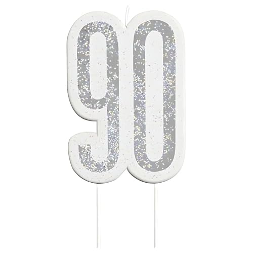 Kerze zum 90. Geburtstag - Glitzer Schwarz & Silber Geburtstag Kerze zum 90. Geburtstag - Glitzer Schwarz & Silber Geburtstag von Unique