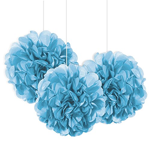 Kleine Bommel aus Seidenpapier - 23 cm - Hellblau - 3er-Packung Kleine Bommel aus Seidenpapier - 23 cm - Hellblau - 3er-Packung von Unique