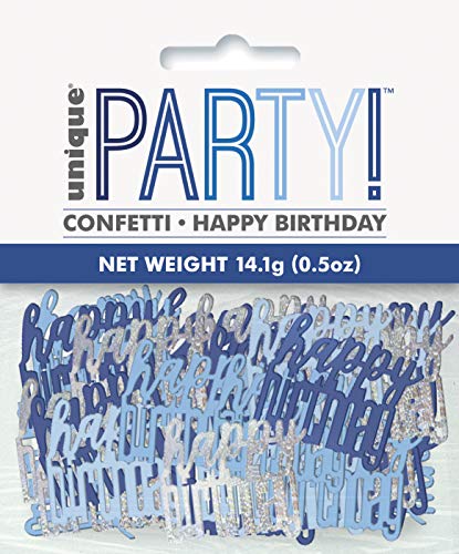 Konfetti - 14 g - "Happy Birthday" - Glitzer Blau & Silber Geburtstag Konfetti - 14 g - "Happy Birthday" - Glitzer Blau & Silber Geburtstag von Unique