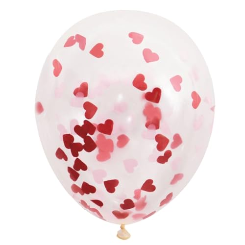 Konfetti-Luftballons - 40 cm - Rotes und Rosa Valentinsherz - 5er-Pack Konfetti-Luftballons - 40 cm - Rotes und Rosa Valentinsherz - 5er-Pack von Unique