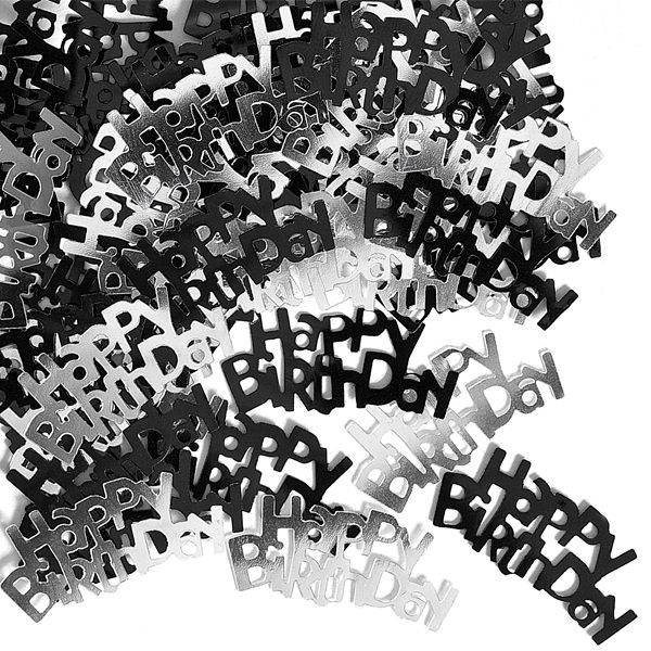 Konfetti mit Happy Birthday-Gruß, Streudeko für Geburtstagstafel 14g von Unique