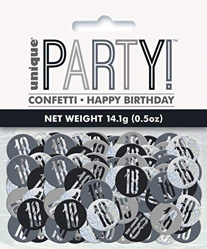 Konfetti zum 18. Geburtstag - 14 g - Glitzer Schwarz & Silber Geburtstag Konfetti zum 18. Geburtstag - 14 g - Glitzer Schwarz & Silber Geburtstag von Unique