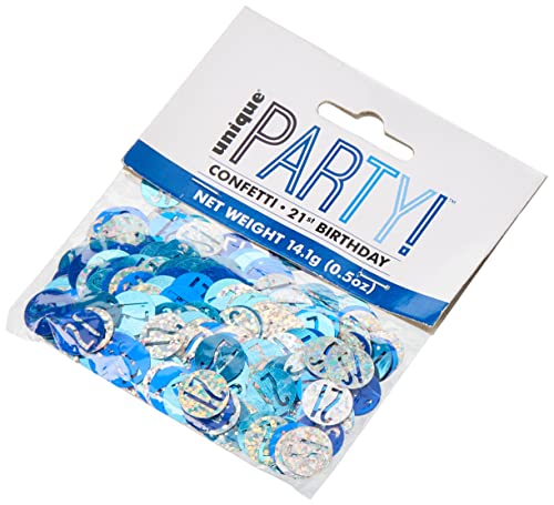 Konfetti zum 21. Geburtstag - 14 g - Glitzer Blau & Silber Geburtstag Konfetti zum 21. Geburtstag - 14 g - Glitzer Blau & Silber Geburtstag von Unique