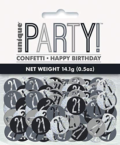 Konfetti zum 21. Geburtstag - 14 g - Glitzer Schwarz & Silber Geburtstag Konfetti zum 21. Geburtstag - 14 g - Glitzer Schwarz & Silber Geburtstag von Unique
