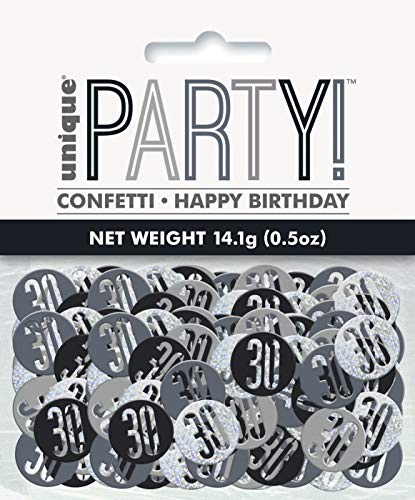 Konfetti zum 30. Geburtstag - 14 g - Glitzer Schwarz & Silber Geburtstag Konfetti zum 30. Geburtstag - 14 g - Glitzer Schwarz & Silber Geburtstag von Unique
