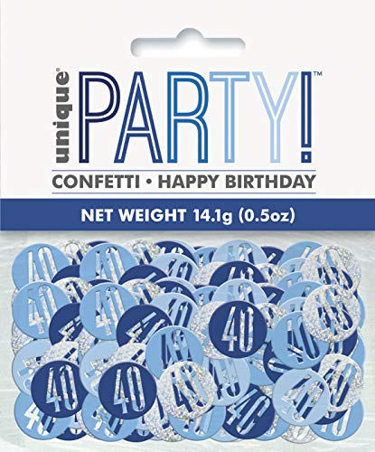 Konfetti zum 40. Geburtstag - 14 g - Glitzer Blau & Silber Geburtstag Konfetti zum 40. Geburtstag - 14 g - Glitzer Blau & Silber Geburtstag von Unique