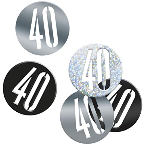 Konfetti zum 40. Geburtstag - 14 g - Glitzer Schwarz & Silber Geburtstag Konfetti zum 40. Geburtstag - 14 g - Glitzer Schwarz & Silber Geburtstag von Unique