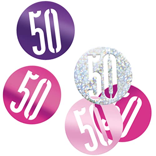 Konfetti zum 50. Geburtstag - 14 g - Glitzer Rosa & Silber Geburtstag Konfetti zum 50. Geburtstag - 14 g - Glitzer Rosa & Silber Geburtstag von Unique