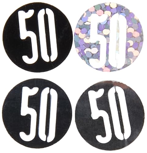 Konfetti zum 50. Geburtstag - 14 g - Glitzer Schwarz & Silber Geburtstag Konfetti zum 50. Geburtstag - 14 g - Glitzer Schwarz & Silber Geburtstag von Unique