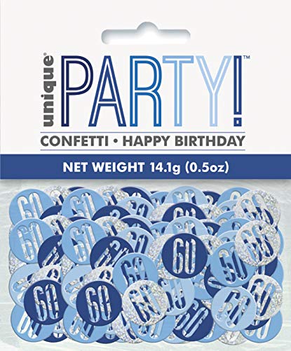 Konfetti zum 60. Geburtstag - 14 g - Glitzer Blau & Silber Geburtstag Konfetti zum 60. Geburtstag - 14 g - Glitzer Blau & Silber Geburtstag von Unique