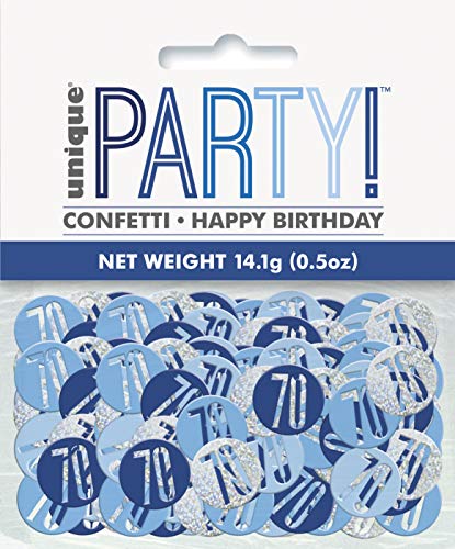 Konfetti zum 70. Geburtstag - 14 g - Glitzer Blau & Silber Geburtstag Konfetti zum 70. Geburtstag - 14 g - Glitzer Blau & Silber Geburtstag von Unique