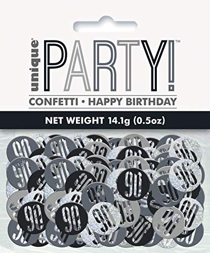 Konfetti zum 90. Geburtstag - 14 g - Glitzer Schwarz & Silber Geburtstag Konfetti zum 90. Geburtstag - 14 g - Glitzer Schwarz & Silber Geburtstag von Unique
