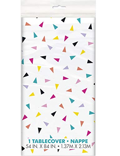 Kunststoff-Tischdecke - 2,13 m x 1,37m - Konfetti-Geburtstagsfeier Kunststoff-Tischdecke - 2,13 m x 1,37m - Konfetti-Geburtstagsfeier von Unique