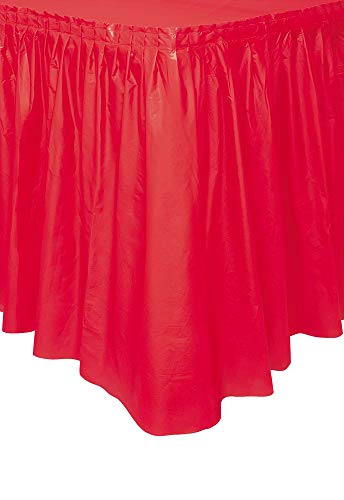 Kunststoff-Tischröck - 4,2 m x 74 cm - Rot Kunststoff-Tischröck - 4,2 m x 74 cm - Rot von Unique