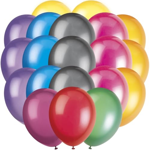 Latex-Party-Luftballons - 30 cm - Verschiedene Kräftigen Farben - Packung mit 50 Stück, Gemischt von Unique