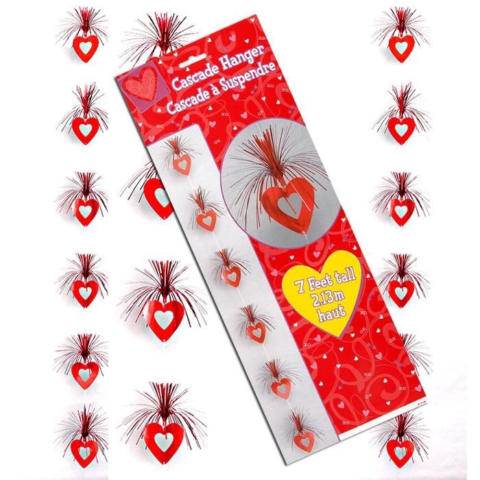 Love-Party Herz-Kaskade 2,13m, Herzchen zur Raum-Dekoration, f. Valentinstag Hochzeit Liebe Love-Party Herz-Kaskade 2,13m, Herzchen zur Raum-Dekoration, f. Valentinstag Hochzeit Liebe von Unique