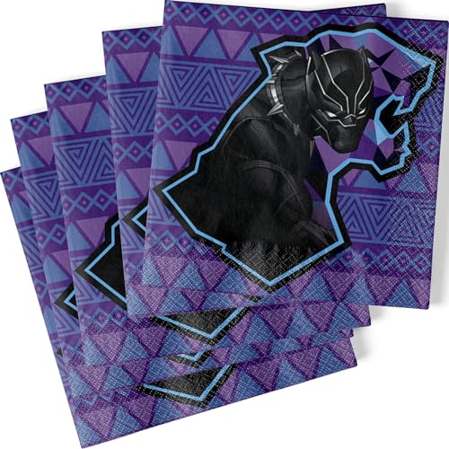 Marvel Avengers Black Panther Servietten, 16 kt von Unique