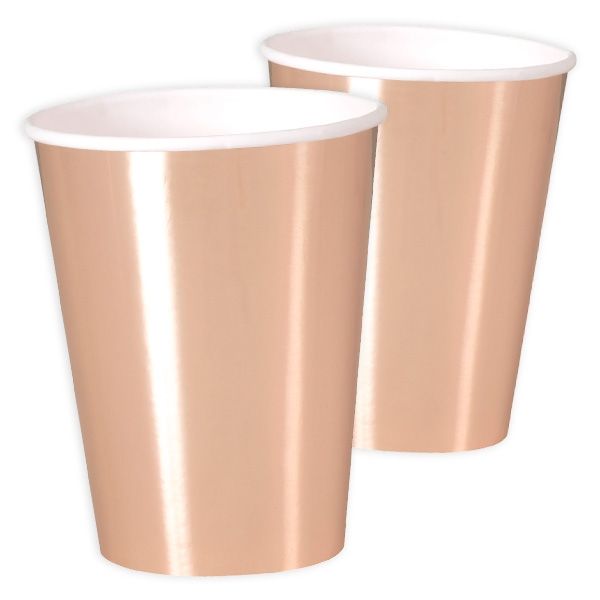 Maxi-Becher, metallic rose-gold, 8er Pack Maxi-Becher, metallic rose-gold, 8er Pack von Unique