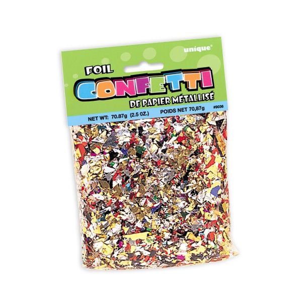 Metallic-Konfetti bunt, glänzende Schnipsel aus Metallicfolie, 70g Metallic-Konfetti bunt, glänzende Schnipsel aus Metallicfolie, 70g von Unique