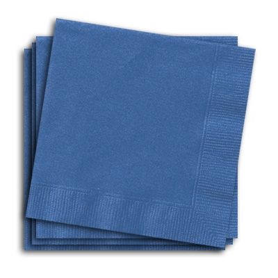 Papierservietten blau, 25cm, 20 kleine Partyservietten, einfarbig Papierservietten blau, 25cm, 20 kleine Partyservietten, einfarbig von Unique
