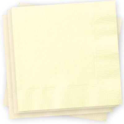 Papierservietten gross cremefarben, 33cm, 20er-Pack, 2-lagig Papierservietten gross cremefarben, 33cm, 20er-Pack, 2-lagig von Unique