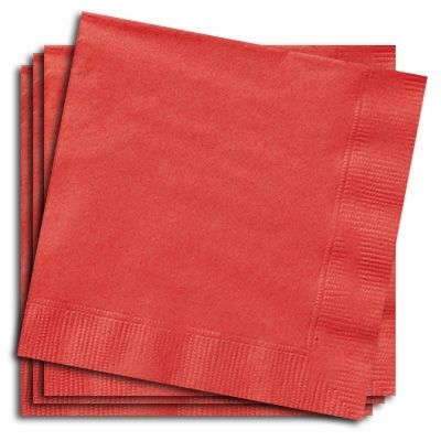 Papierservietten rot, 33cm, 20 St. Papierservietten rot, 33cm, 20 St. von Unique