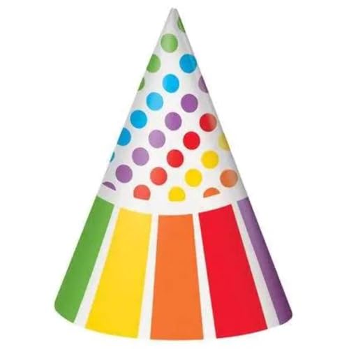 Partyhüte - Regenbogen-Party - 8er-Pack Partyhüte - Regenbogen-Party - 8er-Pack von Unique